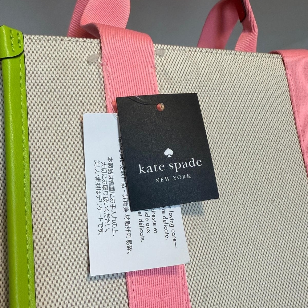 kate spade White Tote with Pink and Red Accents - Picture 4 of 5